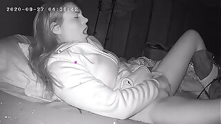 Slut Wakes Up Early To Caress Her Vag Before Work Hidden Cam