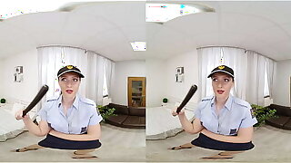 VRConk Busty Police Babe Sucking Cock Point of view VR Porn